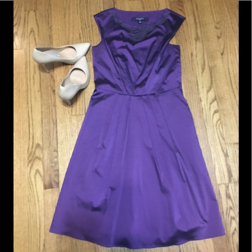 NineWest purple fit and flare dress